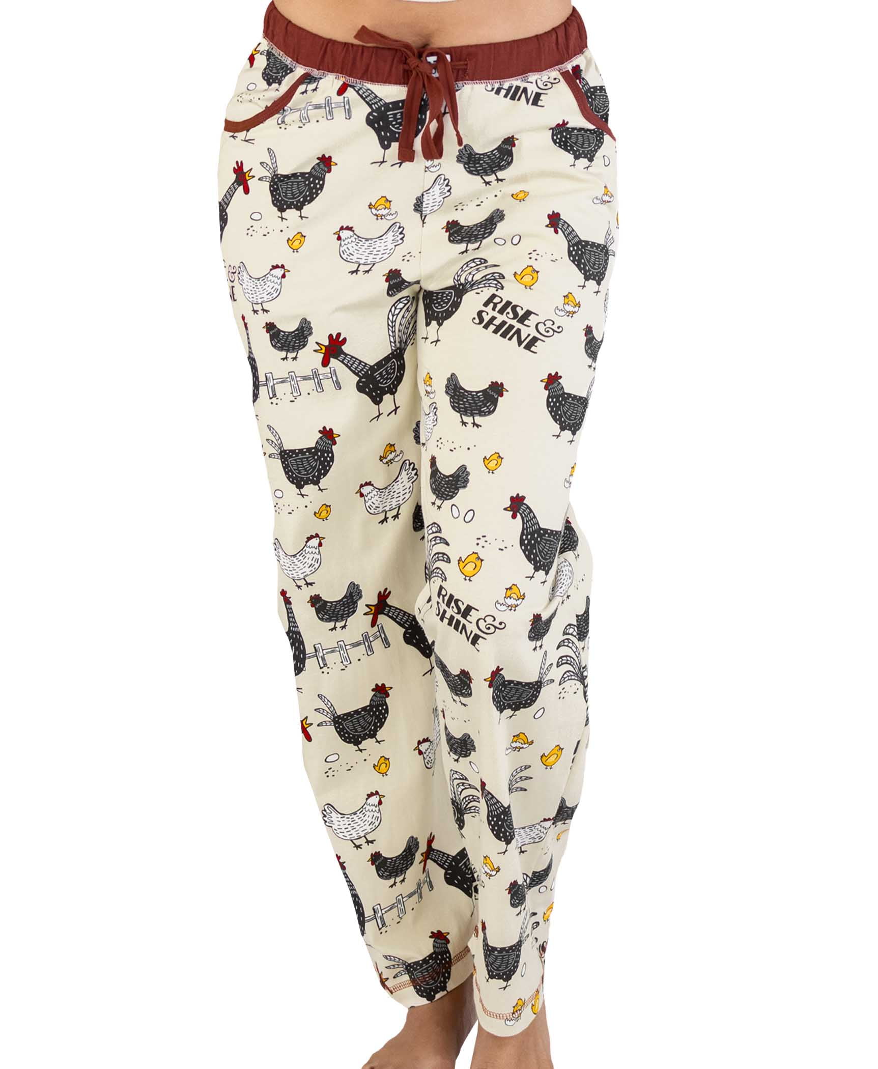 LazyOne Pajamas for Women, Cute Pajama Pants and Top Separates, Rise &  Shine, Chicken, X-small 