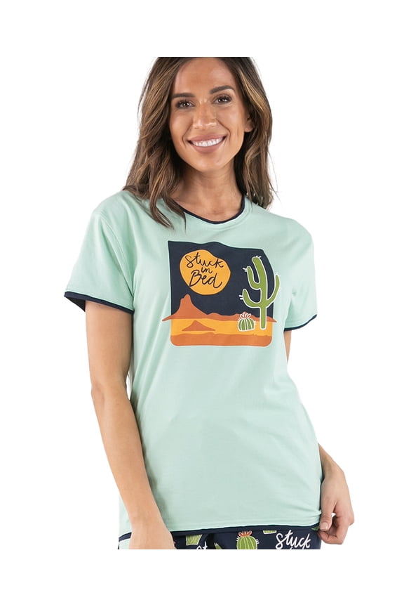 LazyOne Pajamas for Women, Cute Pajama Pants and Top Separates, Stuck in Bed, Small