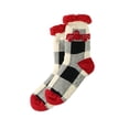 thumbnail image 1 of LazyOne Plush Nonskid Socks, Fuzzy Socks with Cute Designs for Women, Sherpa Fleece-Lined Socks (Truck Plaid, 1 of 1