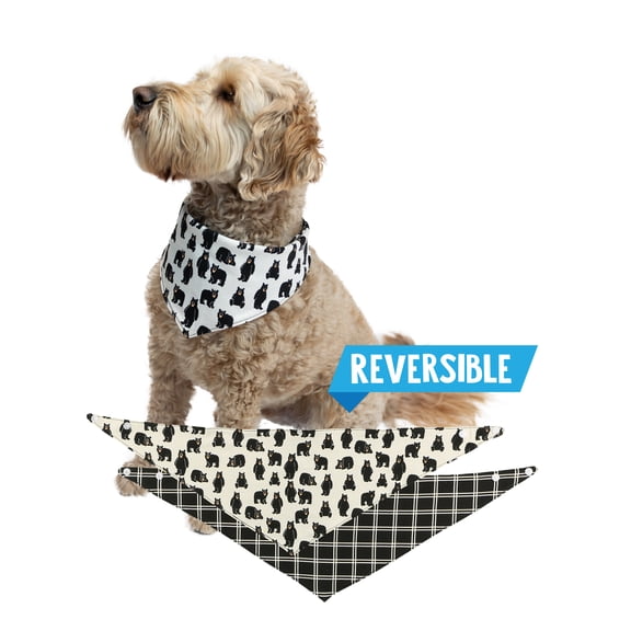 LazyOne Reversible Dog Bandana, Cute Accessories for Pets (X-Small/Small, Family Bear)