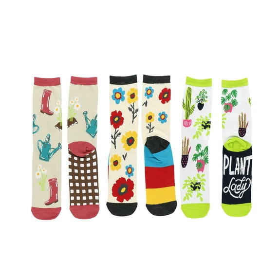 LazyOne Sock Bundle, Gardening Socks, Women's Sizes 5.5-9.5, Men's Sizes 4.5-7.5