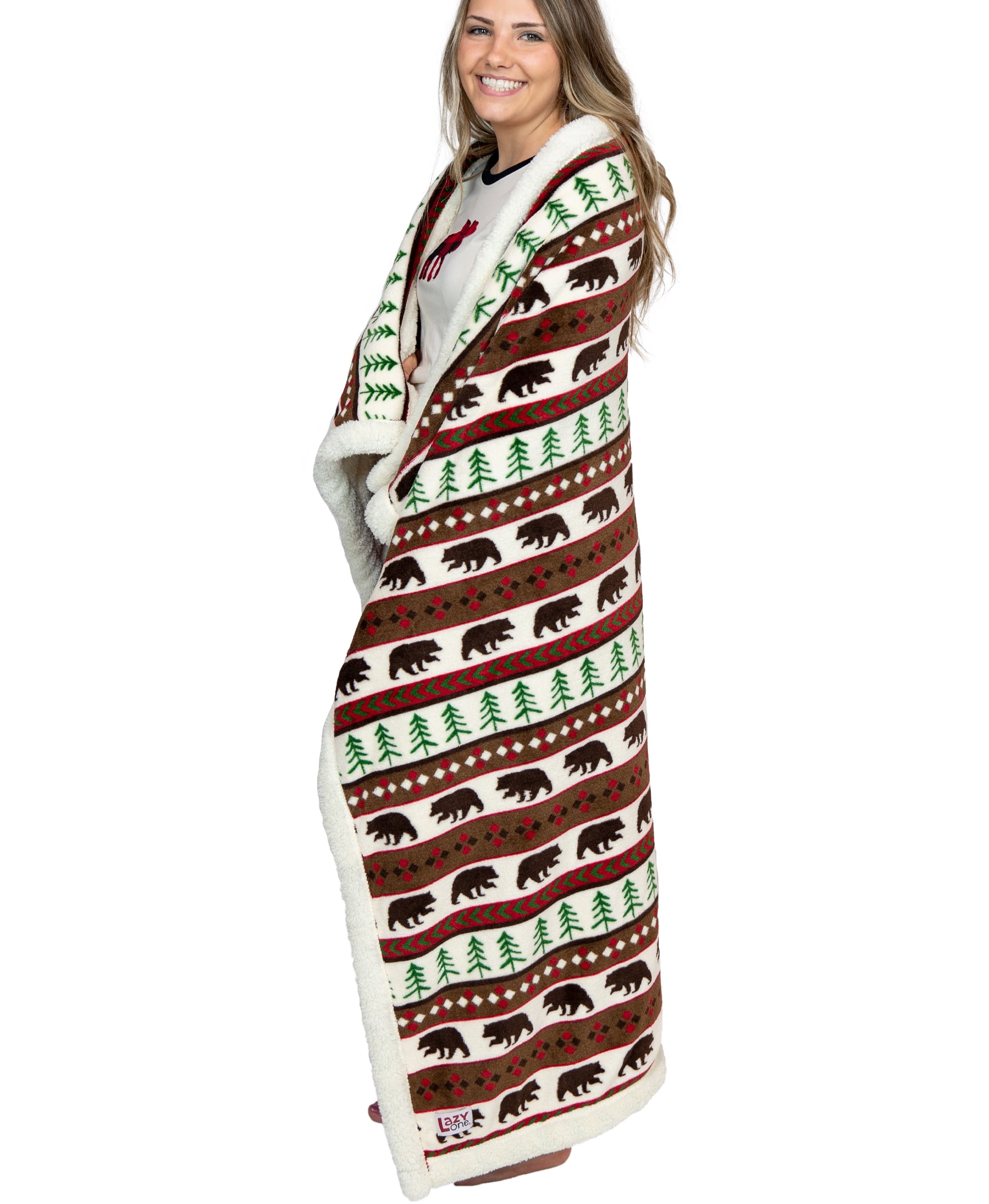 LazyOne Sherpa Throw Blanket - Thumbnail 3