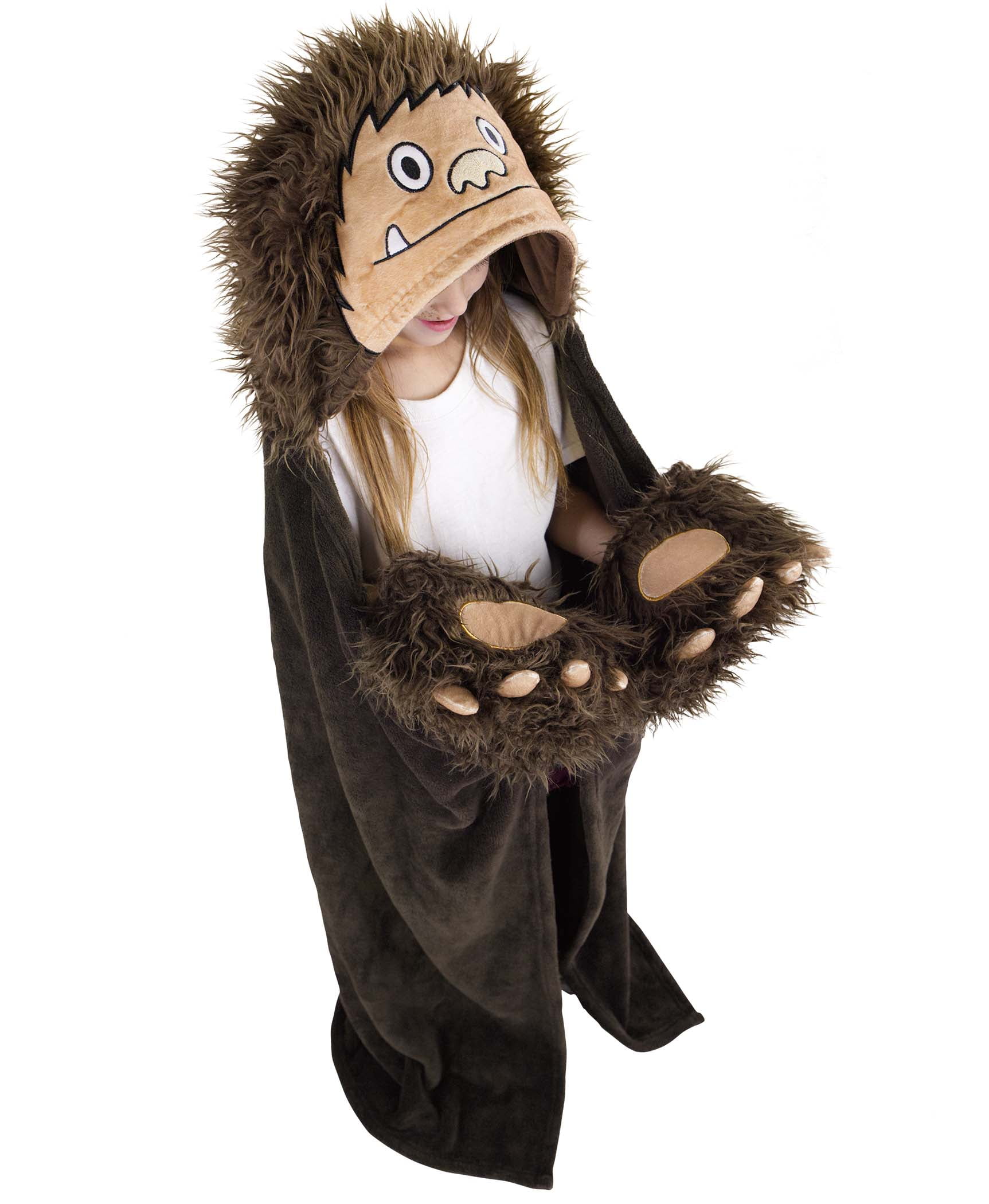 LazyOne Wearable Hooded Blanket for Kids, Animal Hooded Blanket (Bigfoot)