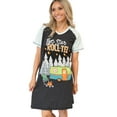 thumbnail image 1 of LazyOne Women's Nightgown, Funny V-Neck Sleep Shirt for Women (Five Star Roll-tel, L/XL), 1 of 7
