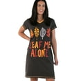 thumbnail image 1 of LazyOne Women's Nightgown, Funny V-Neck Sleep Shirt for Women (Leaf Me Alone, S/M), 1 of 7