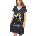 thumbnail image 1 of LazyOne Women's Nightgown, Funny V-Neck Sleep Shirt for Women (Queen Bee, S/M), 1 of 7