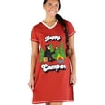 thumbnail image 1 of LazyOne Women's Nightgown, Funny V-Neck Sleep Shirt for Women (Red Happy Camper, XXL), 1 of 7