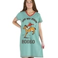 thumbnail image 1 of LazyOne Women's Nightgown, Funny V-Neck Sleep Shirt for Women (Rodeo, S/M), 1 of 7