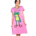 thumbnail image 1 of LazyOne Women's Nightgown, Funny V-Neck Sleep Shirt for Women (Toadally Tired, S/M), 1 of 7