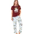 thumbnail image 1 of LazyOne Women's Pajama Set, Short Sleeves with Cute Prints, Relaxed Fit, Funny Pajama Sets (On Cloud Wine, Medium), 1 of 6