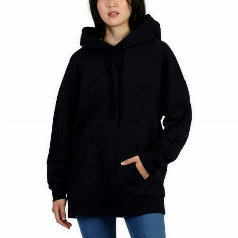 Ladies black fleece clearance hoodie