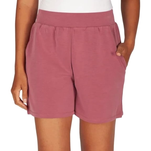 LazyPants Women's Stretch Luxe Short Size Large. Berry (pink
