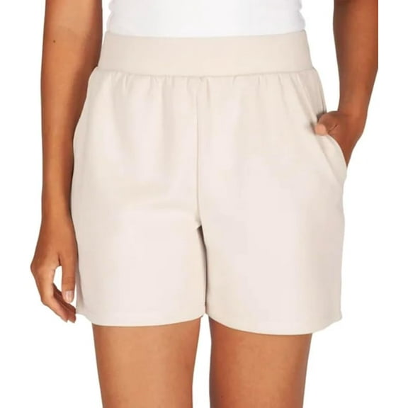 LazyPants Women's Stretch Luxe Short Size X-Large. Cream
