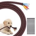 thumbnail image 1 of LazySpin 10ft - 1/2 inch Cord Protectors, Wire Cover Cable Wrap Sleeve for Pets, Black&Red, 1 of 8