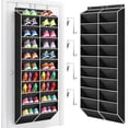 thumbnail image 1 of LazySpin 20-30 Pairs Over the Door Shoe Organizer, Clear Pockets Hanging Shoe Storage for Closet, 10-Tier Door Shoes Rack, Handing Shoes Holder for Sneakers, Boots, Heels, Black, 1 of 8