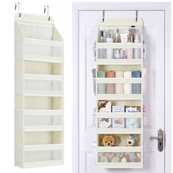 LazySpin Door Organizer, 4-Tier Behind The Door Storage Hanging