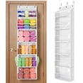 thumbnail image 1 of LazySpin Hanging Yarn Storage Organizer with 6 Zipper Closure Compartments, Large Capacity Knitting Organizer Storage,  White, 1 of 9