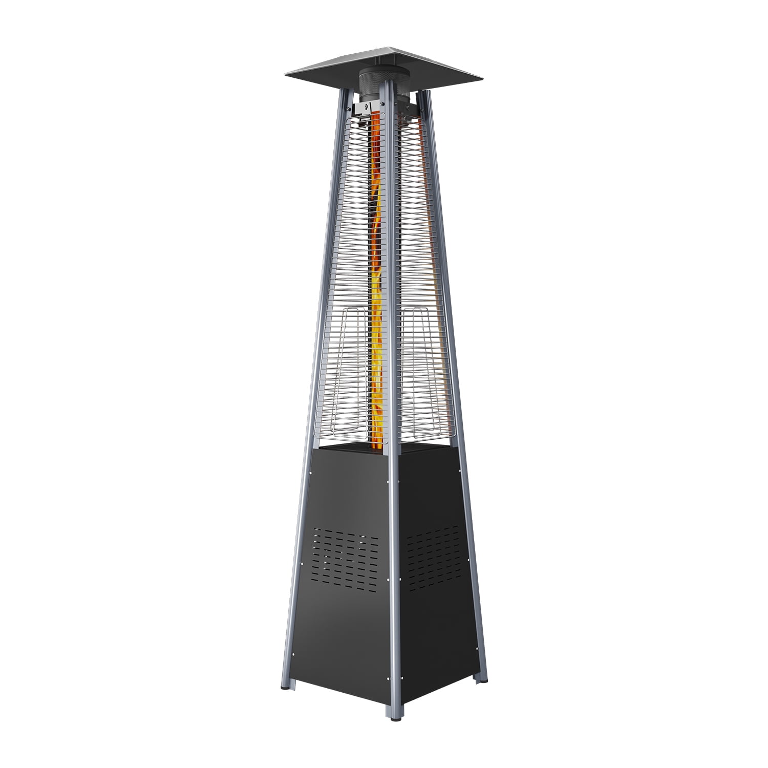 LazySunsets 87 Inch Outdoor Tower Propane Heater, 48000 BTU Black ...