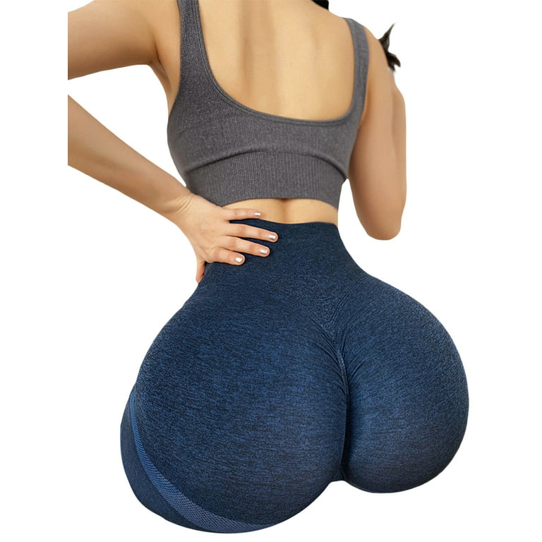 Lazybaby Butt Lift Seamless Leggings for Women High Waisted Stretch Booty  Workout Yoga Sports Ruched Short Pants Gym Tights 