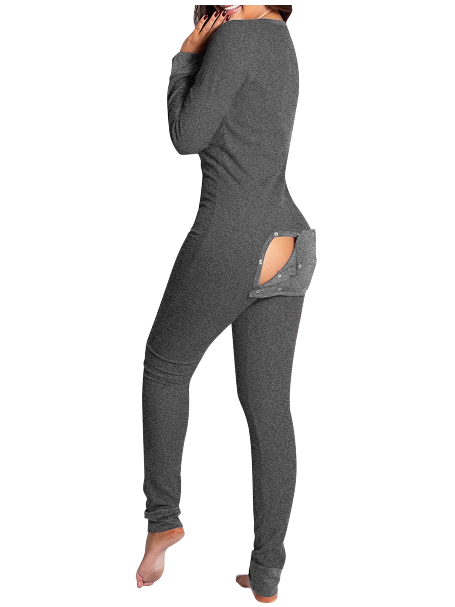 Long johns with flap in back hot sale