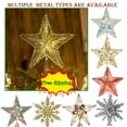 thumbnail image 1 of Lazyguy 11.81x9.84 Wholesale Iron Five-Pointed Star Christmas Tree Topper Luminous Star Ornament for Holiday Party Indoor Outdoor Seasonal Xmas Tree Decorative Pendant Supplies, U-01, 1 of 8