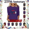 thumbnail image 1 of Lazyguy Fourth of July, Pullover Women Graphic Printed Casual Tops O-Neck Bracelet Sleeves Shirts T-Shirts for Anniversary Festival S-4XL Purple, 1 of 9