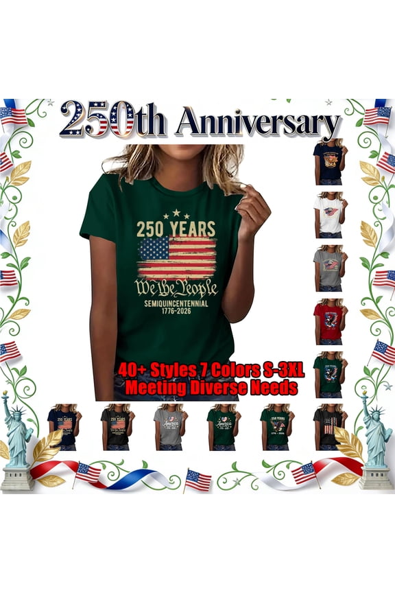 Fourth of July T-Shirts Printing Patterns Women's Shirts Casual Loose Short Sleeve Crew Neck Tops Party Outdoor Tee Shirts S-3XL Green
