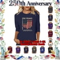 thumbnail image 1 of Lazyguy Fourth of July, T-Shirts Women Graphic Printed Loose Shirts Round Neck Bracelet Sleeves Tees Tops for Festival Party S-4XL Navy, 1 of 9