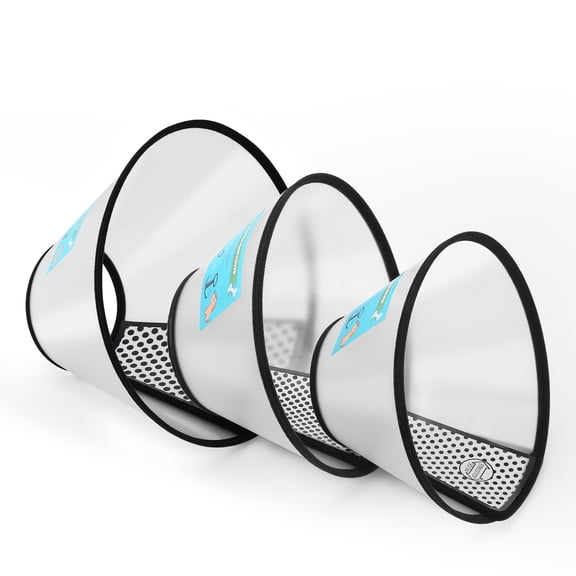 Lazynoon Dog Cone Collar, Multiple Sizes 3 of Pack Elizabeth Cone for Dogs to Stop Licking, Cat Cones After Surgery