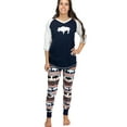 thumbnail image 1 of Lazyone Women's Soft Casual Pajama Leggings and Tall Tee Sets With Cute Fun Prints, Buffalo Fair Isle, 1 of 7