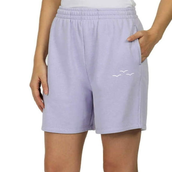 Lazypants Womens High Rise Soft Cotton Blend French Terry Shorts Size X-Small Color Purple