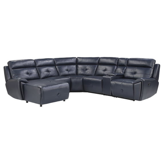 Lazzara Home 6-Piece U-Shaped Modular Reclining Sectional LX-9469NVB-6LC