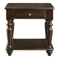 thumbnail image 1 of Lazzara Home Koy 24 in. Espresso Rectangular Wood End Table with Drawer, 1 of 6