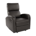 thumbnail image 1 of Lazzara Home Keamy Dark Brown Faux Leather Upholstered Reclining Chair, 1 of 7