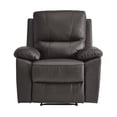 thumbnail image 1 of Lazzara Home Orina Brown Faux Leather Upholstery Reclining Chair LX-9368BRW-1, 1 of 6