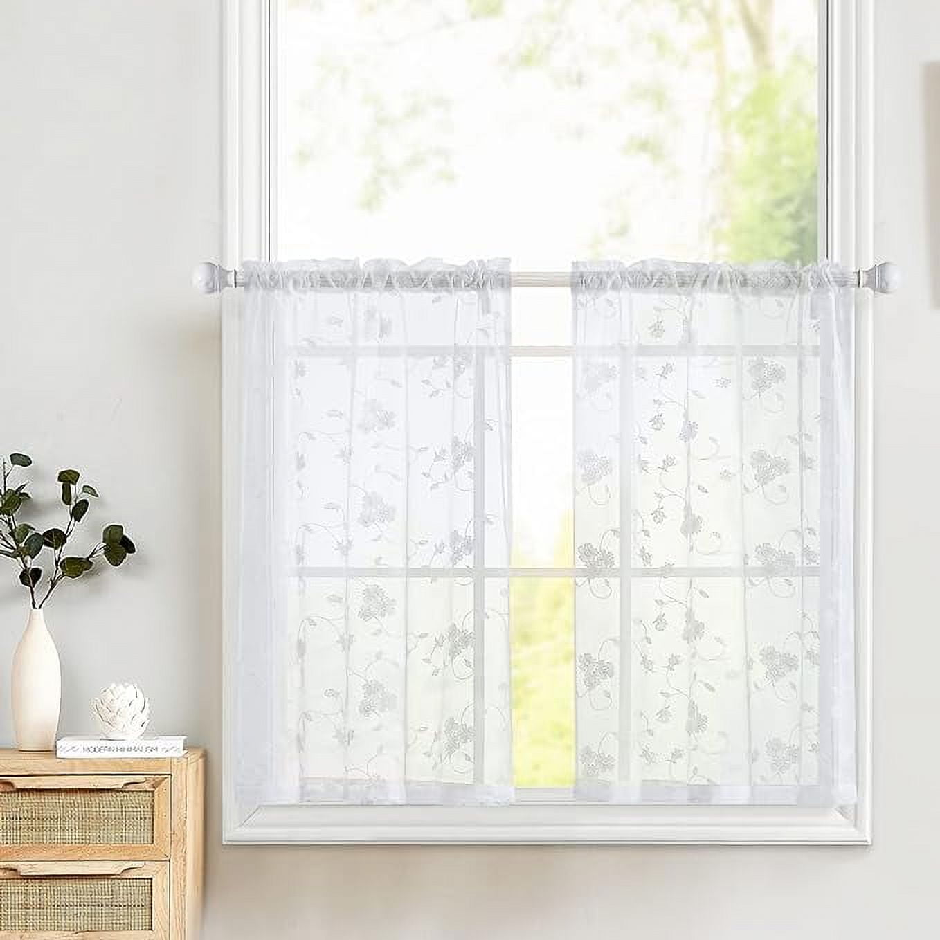 Kitchen door window clearance curtains