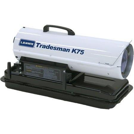 Lb White Tradesman Forced Air Open Flame Multi Fuel 75K Btu Heater