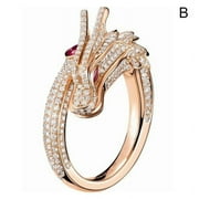 KITPIPI Lbaby Dragon Ring Vintage Punk Gothic Finger Rings Adjustable Opening Ring Retro Jewellery Accessories for Men Women A0P5