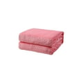 thumbnail image 1 of Pink Embossed Queen Blanket 90X90 100% Polyester, 1 of 5