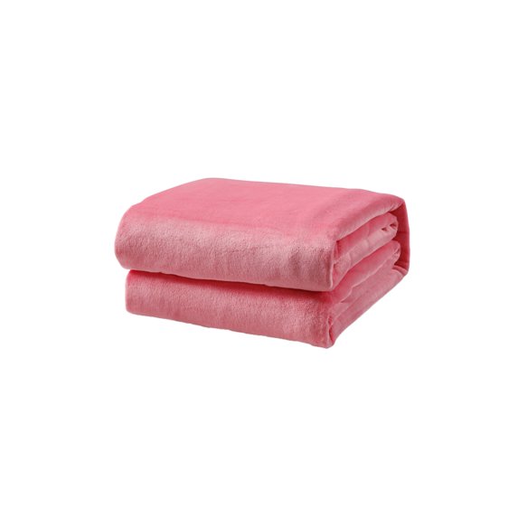 Pink Fleece Queen Blanket 90X90 100% Polyester