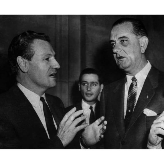 Lbj. Future Us Vice President Nelson Rockefeller And Texas Senator Lyndon Johnson History (36 x