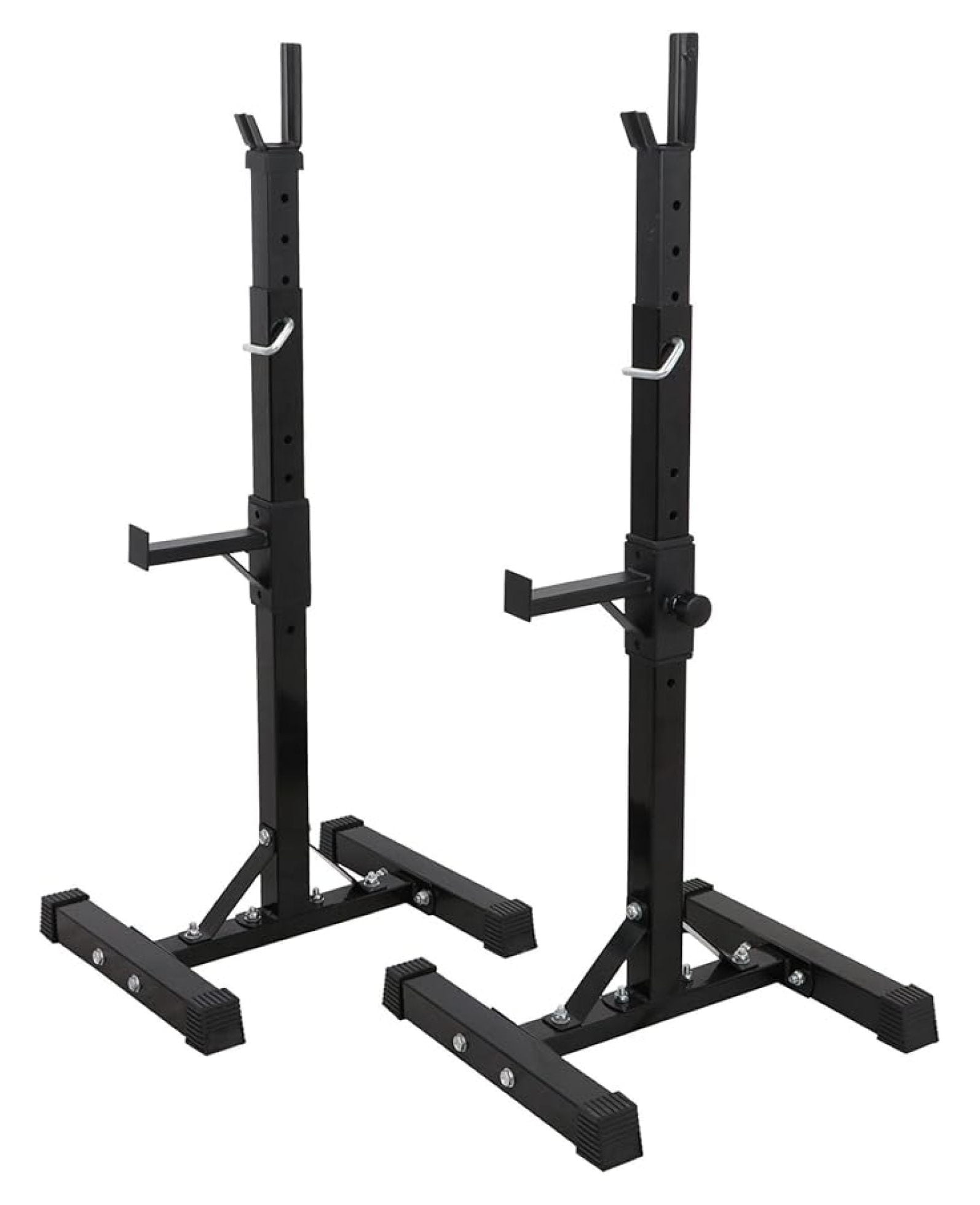 Lbs Squat//Dumbbell Rack,41-66 Inches Pair of Height Adjustable Heavy Duty Steel Rack,Weight Lifting Squat Stand for Home Gym