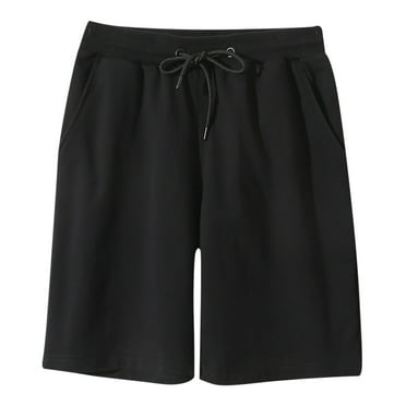 LbsKUS Beach Shorts for Mens Lightweight Elastic Waist Drawstring Casual Shorts Regular Fit Beach Summer Shorts Business Dressy Short for Men with Pockets,Black,,XXL