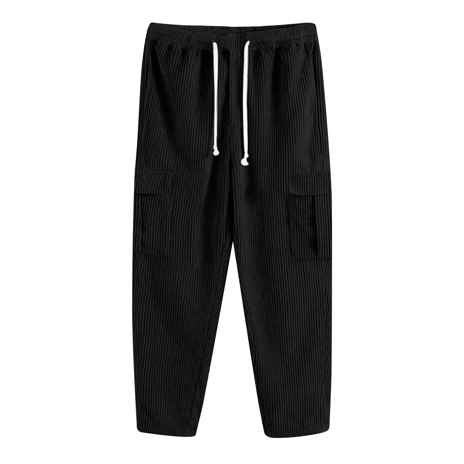 LbsKUS Black of Friday Deals 2024 Men's Hiking Pants Drawstring Cargo