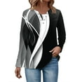 thumbnail image 1 of LbsKUS Christmas Day Deals,Womens Long Sleeve Tops V Neck Casual Shirts Retro Stylish Pullover Boho Floral Print Vintage Shirts Fall Clothes(Black,XX-Large), 1 of 4