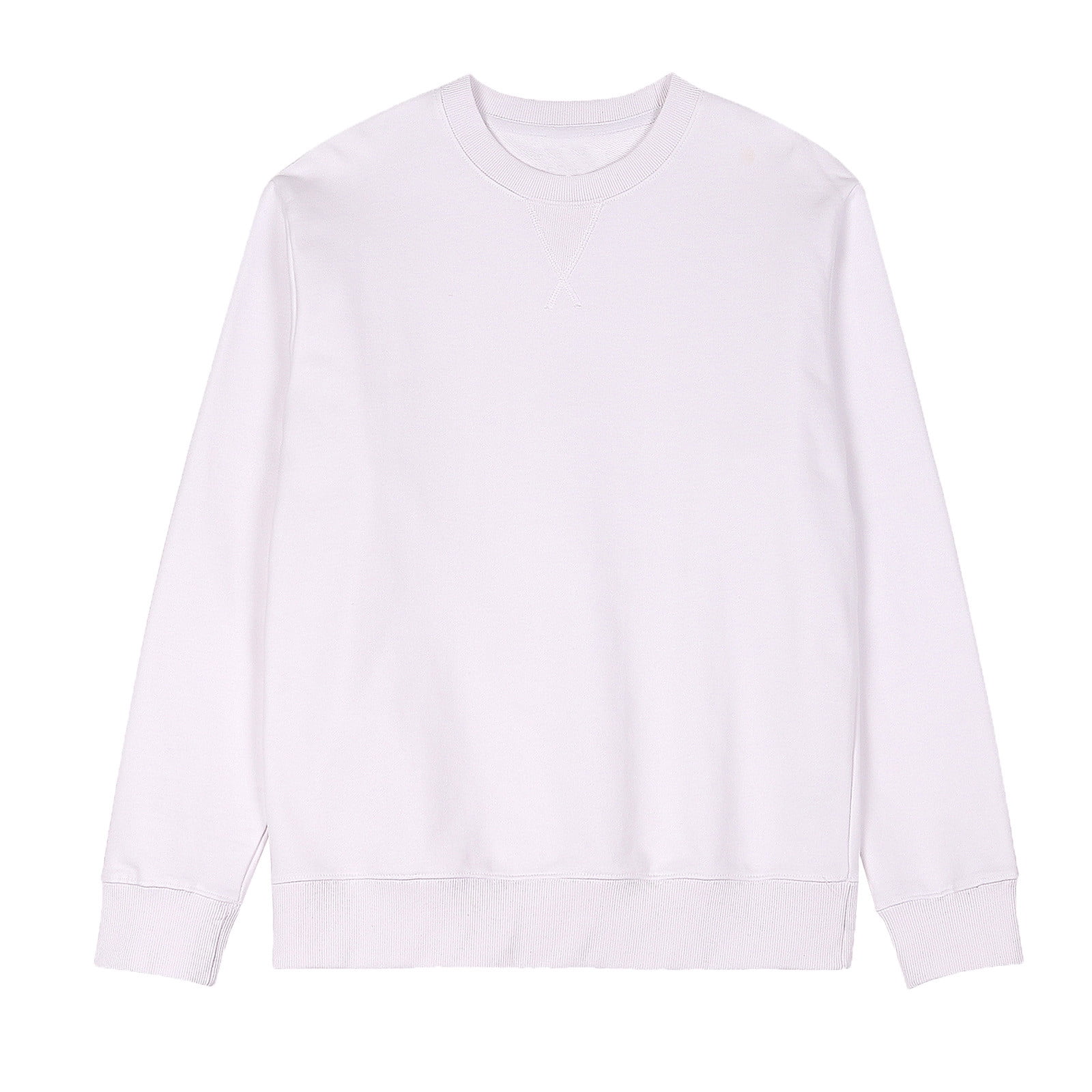 Deals,100% Cotton Swearshirt for Men Long Sleeve Lightweight Pullover Sweaters Lightweight Crewneck Solid Color Sweatshirts for Men,White,XXL