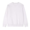thumbnail image 1 of LbsKUS Deals,100% Cotton Swearshirt for Men Long Sleeve Lightweight Pullover Sweaters Lightweight Crewneck Solid Color Sweatshirts for Men,White,XXL, 1 of 6