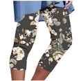 thumbnail image 1 of LbsKUS Deals Under $10.00 Women Yoga Capris, Floral Print Comfy Pants,High Waist Workout Running Yoga Pant,Tummy Control Leggings,Black,XXXL, 1 of 5