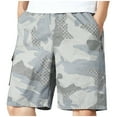thumbnail image 1 of LbsKUS Men's Casual Hawaiian Shorts Twill Cargo Shorts Elastic Waist Drawstring Lightweight Cotton Shorts Summer Beach Vacation Shorts Classic Stretch Short with Pockets,Gray,XXXL, 1 of 8