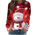 thumbnail image 1 of LbsKUS Winter Clearance,Christmas Sweatshirt for Women Fashion Vintage Xmas Graphic T-Shirts Crewneck Long Sleeve Casual Pullover Tops(Red,Medium), 1 of 4